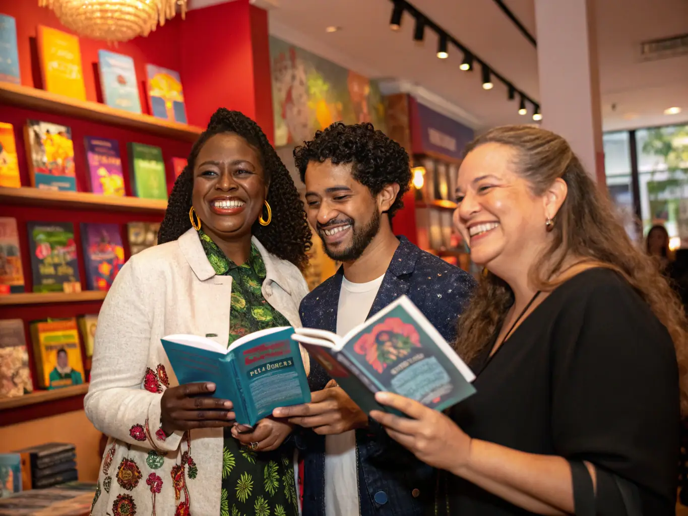 An image of a book launch event with authors and audience celebrating, showcasing the independent publishing and book launch services provided by Reid & Reid Publishing Division™.